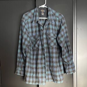 Pendleton Blue and Gray Flannel Shirt